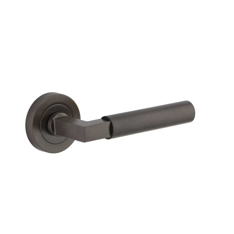 Door Lever Berlin Round Rose Signature Brass