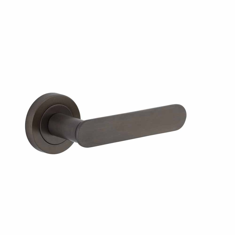Door Lever Bronte Round Rose Signature Brass