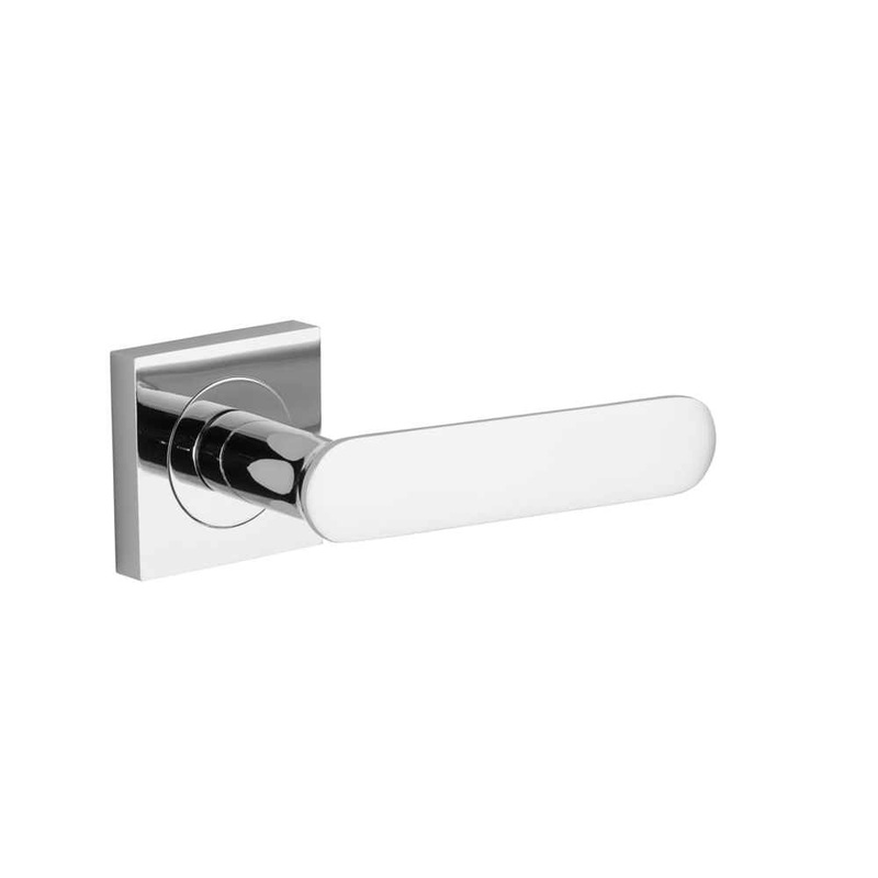 Door Lever Bronte Square Rose Polished Chrome