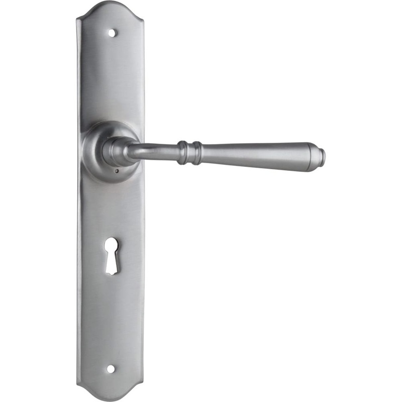 Door Lever Reims Lock Pair Satin Chrome