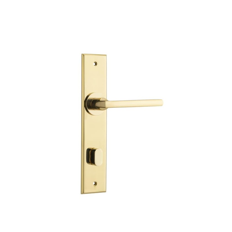 Door Lever Baltimore Chamfered Privacy Polished Brass
