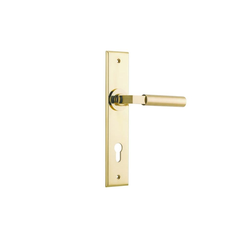 Door Lever Berlin Chamfered Euro Polished Brass