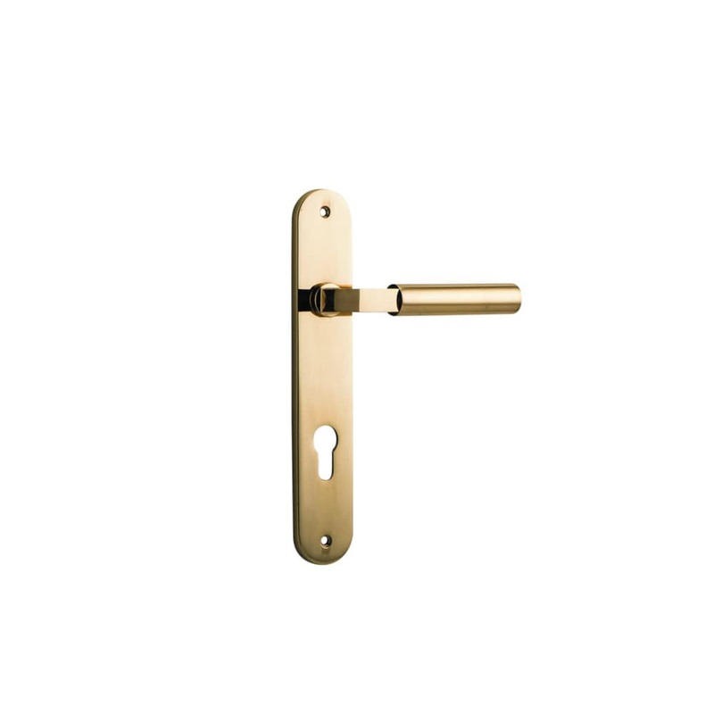 Door Lever Berlin Oval Euro Polished Brass