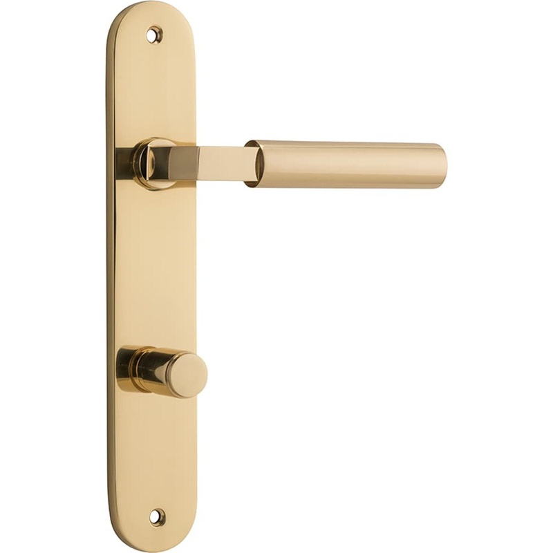 Door Lever Berlin Oval Privacy Polished Brass