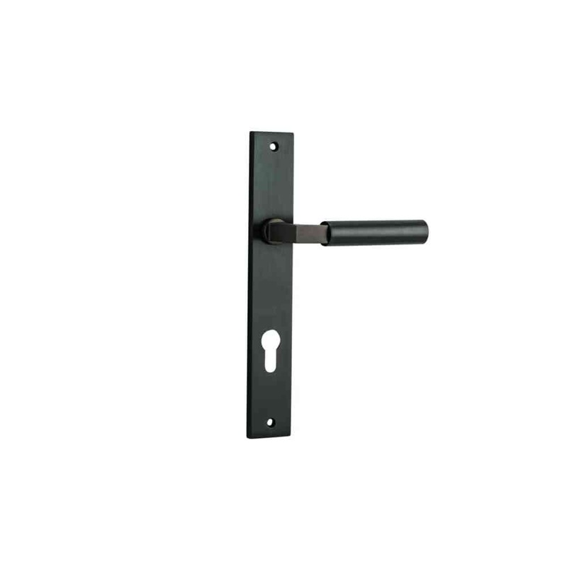 Door Lever Berlin Rectangular Euro Signature Brass