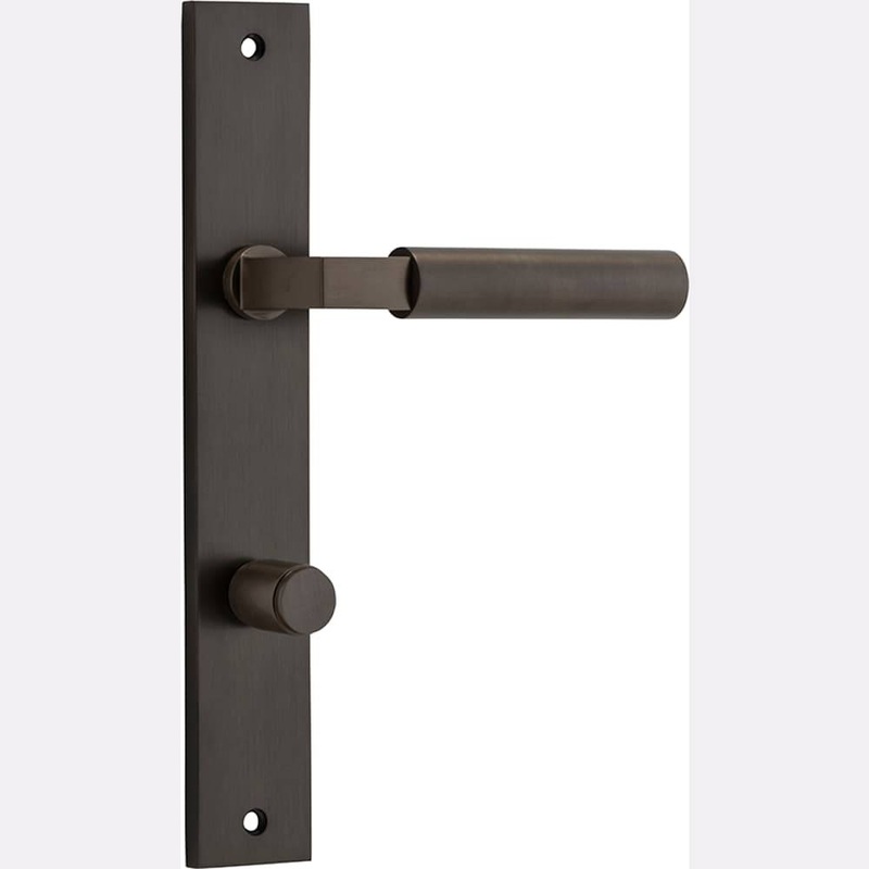 Door Lever Berlin Rectangular Privacy Signature Brass
