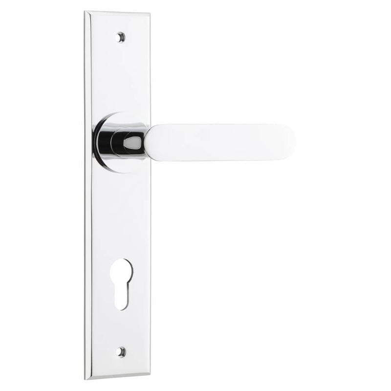 Door Lever Bronte Chamfered Euro Polished Chrome