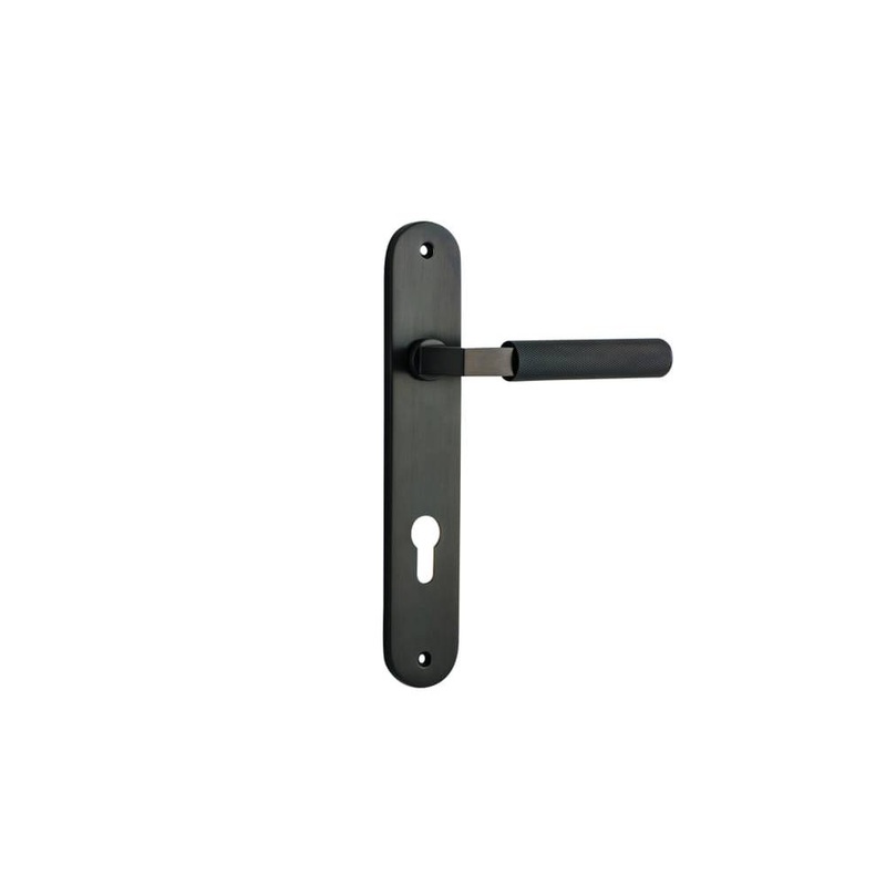 Door Lever Brunswick Oval Euro Signature Brass
