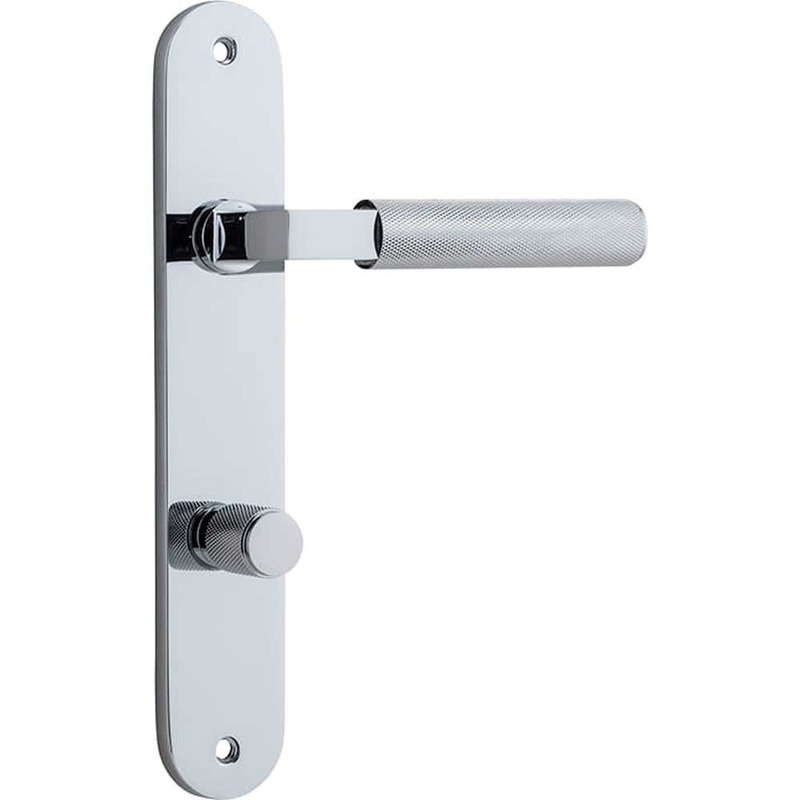Door Lever Brunswick Oval Privacy Polished Chrome
