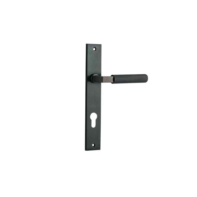 Door Lever Brunswick Rectangular Euro Signature Brass