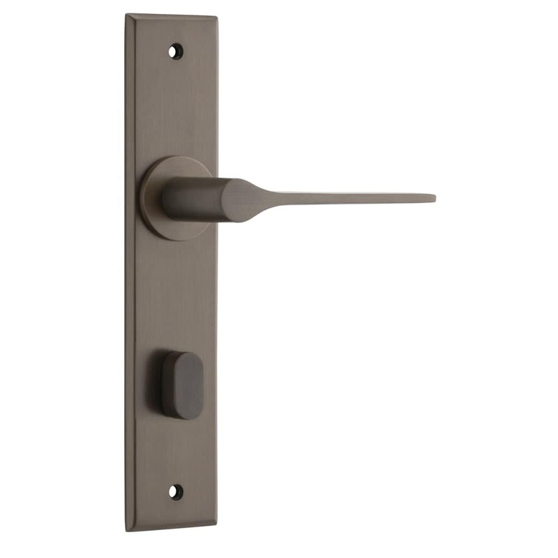 Door Lever Como Chamfered Privacy Signature Brass