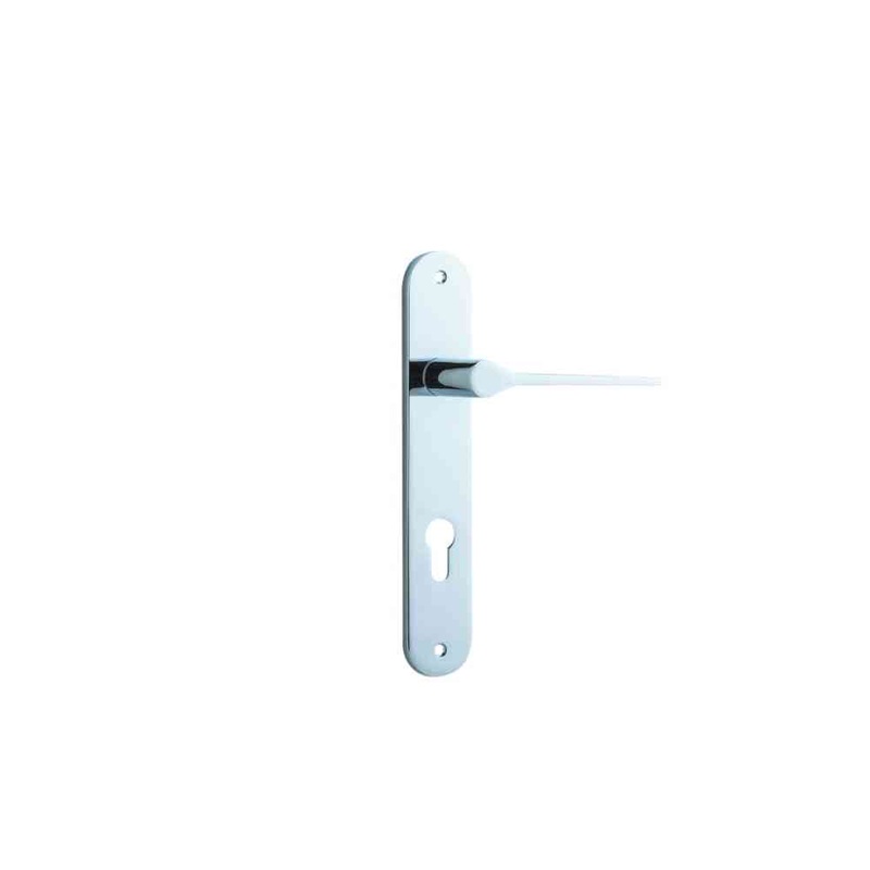 Door Lever Como Oval Euro Polished Chrome