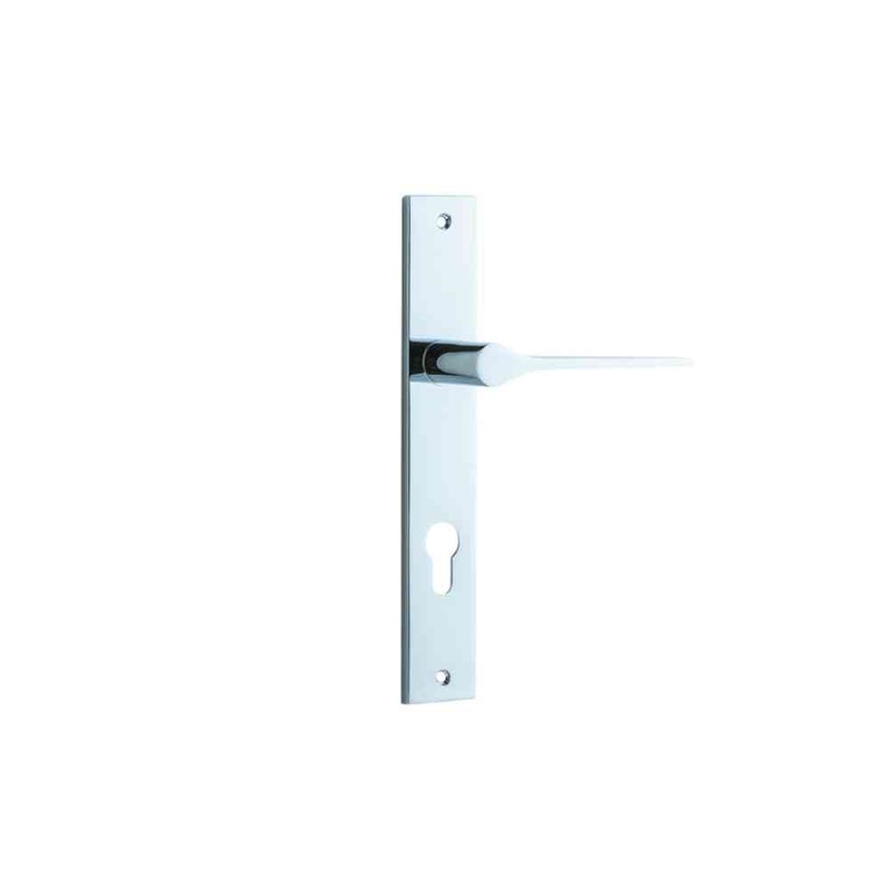 Door Lever Como Rectangular Euro Polished Chrome