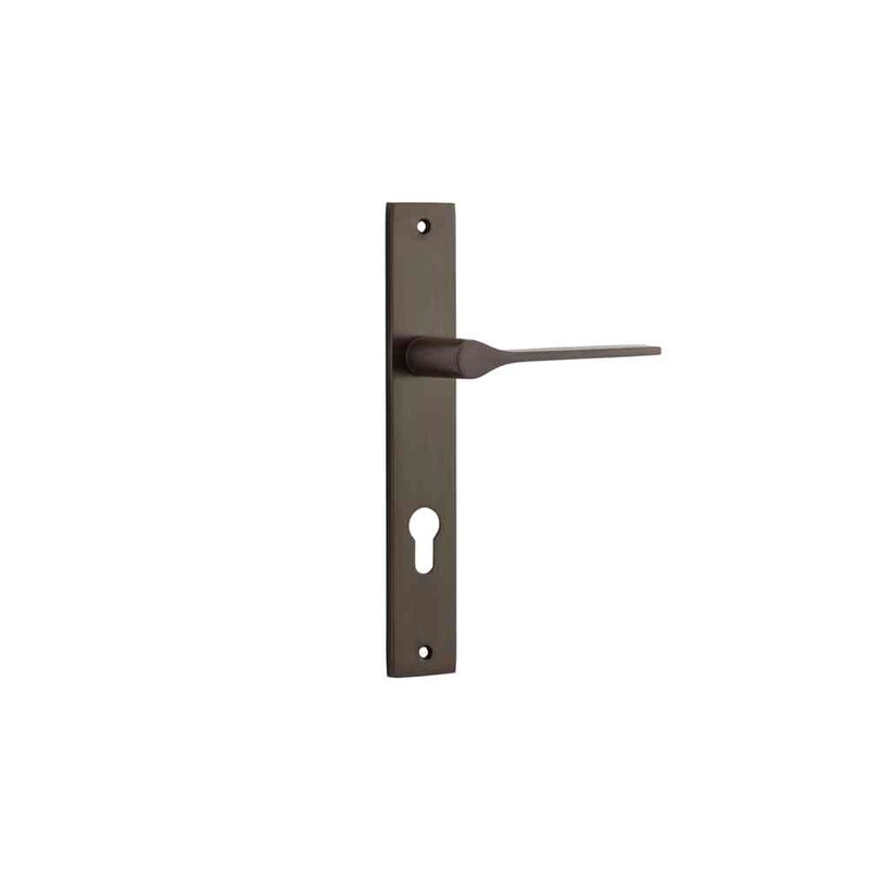 Door Lever Como Rectangular Euro Signature Brass