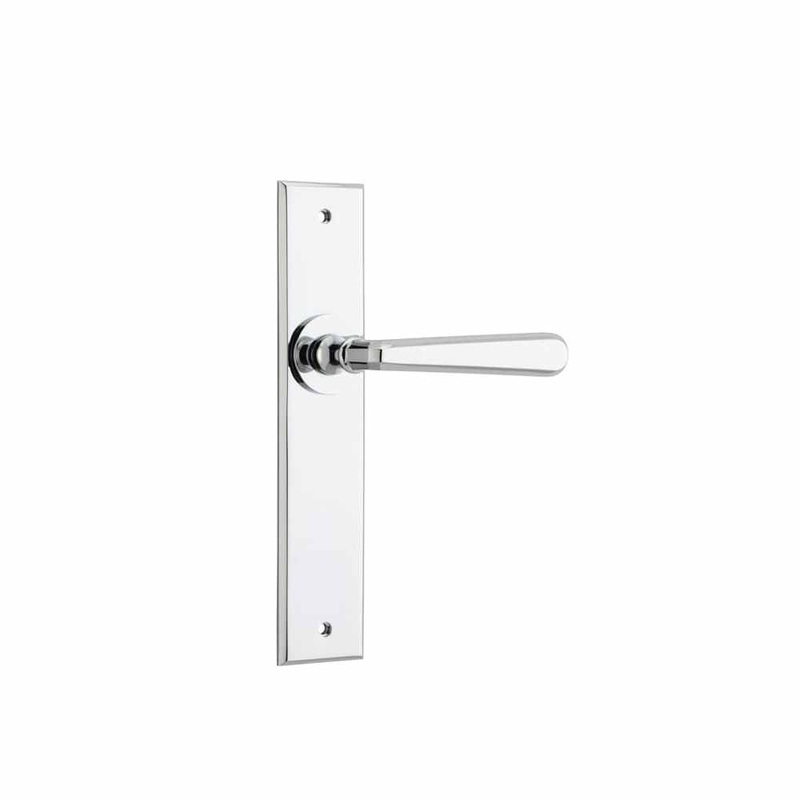 Door Lever Copenhagen Chamfered Latch Pair Polished Chrome