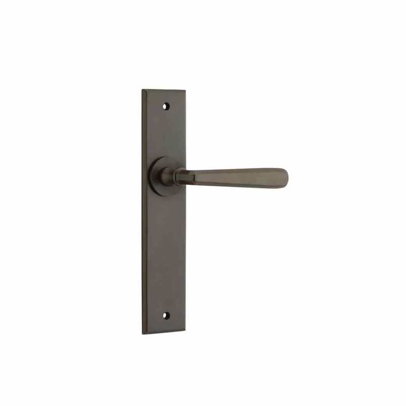 Door Lever Copenhagen Chamfered Latch Pair Signature Brass