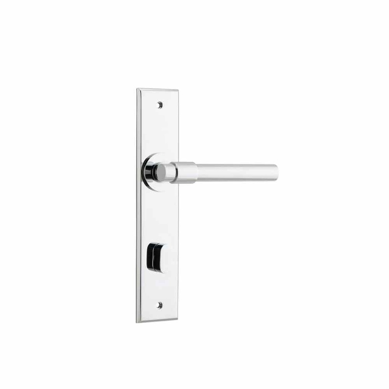 Door Lever Helsinki Chamfered Privacy Polished Chrome