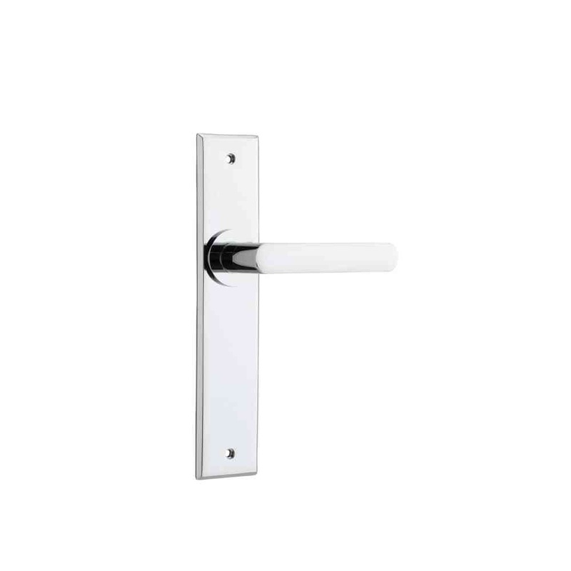 Door Lever Osaka Chamfered Latch Pair Polished Chrome