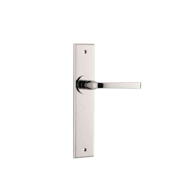 Door Lever Annecy Chamfered Latch Polished Nickel