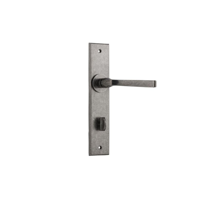 Door Lever Annecy Chamfered Privacy Distressed Nickel