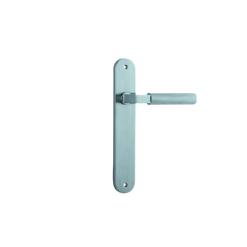 Door Lever Brunswick Oval Latch Brushed Chrome