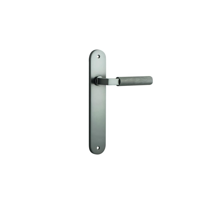 Door Lever Brunswick Oval Latch Satin Nickel