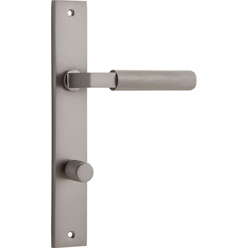 Door Lever Brunswick Rectangular Privacy Satin Nickel
