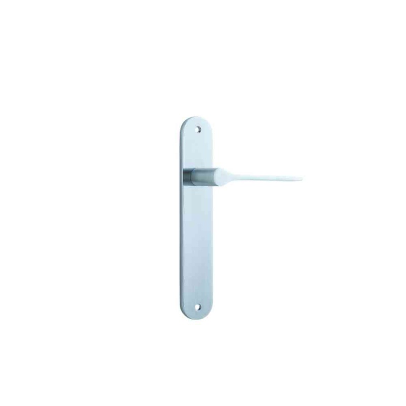 Door Lever Como Oval Latch Brushed Chrome