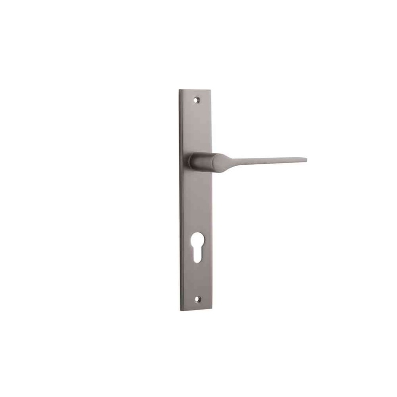 Door Lever Como Rectangular Euro Satin Nickel