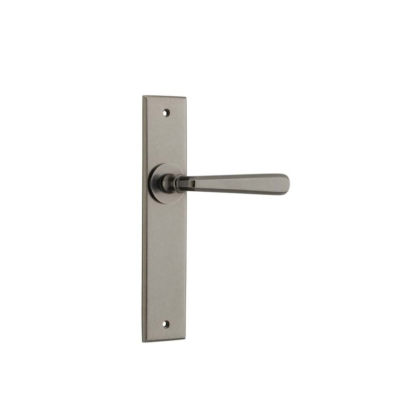 Door Lever Copenhagen Chamfered Latch Pair Distressed Nickel