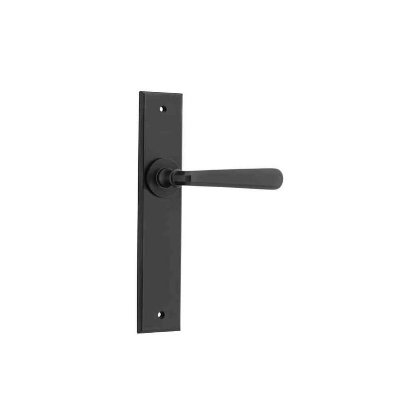 Door Lever Copenhagen Chamfered Latch Pair Matt Black