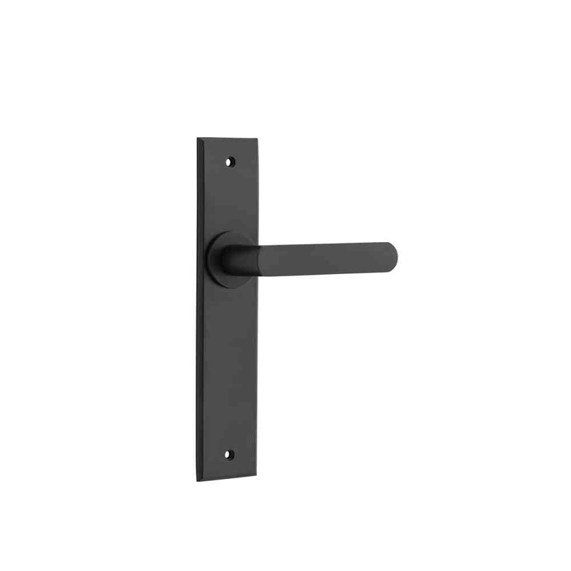 Door Lever Osaka Chamfered Latch Pair Matt Black