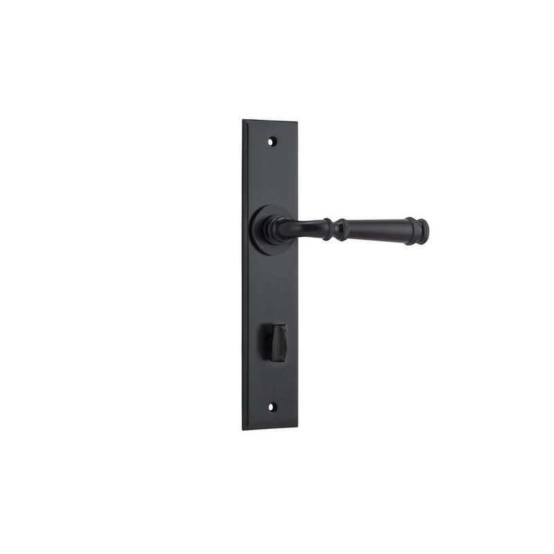 Door Lever Verona Chamfered Privacy Matt Black