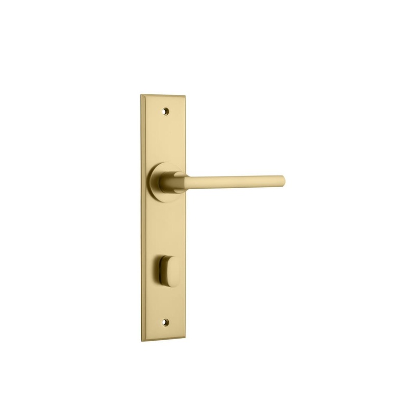 Door Lever Baltimore Chamfered Privacy Brushed Brass