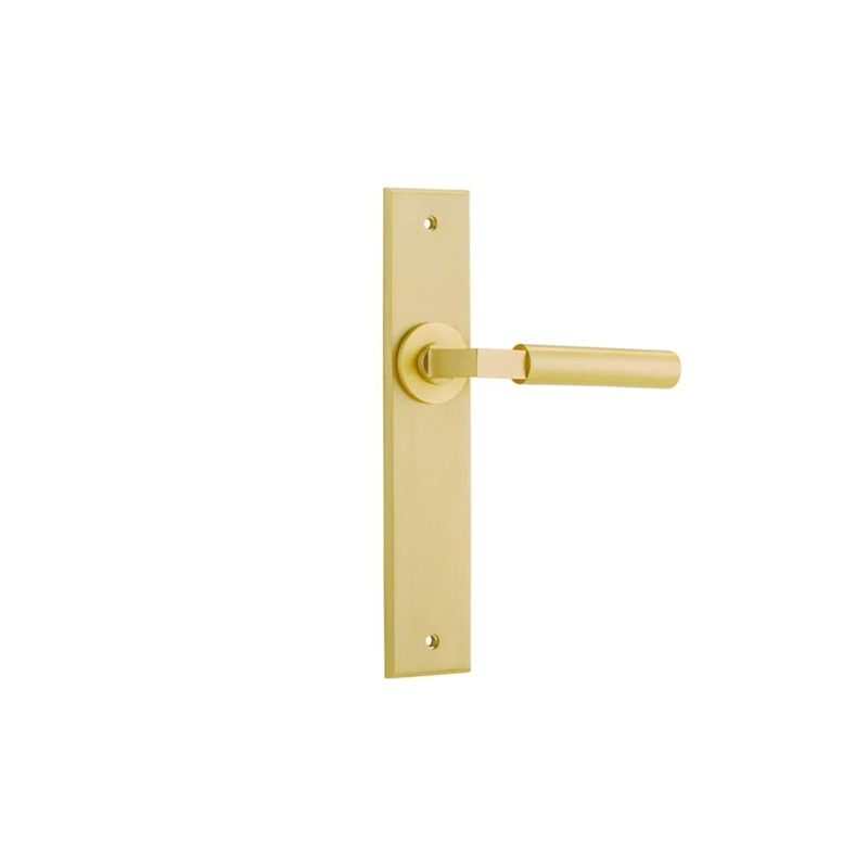 Door Lever Berlin Chamfered Latch Brushed Brass