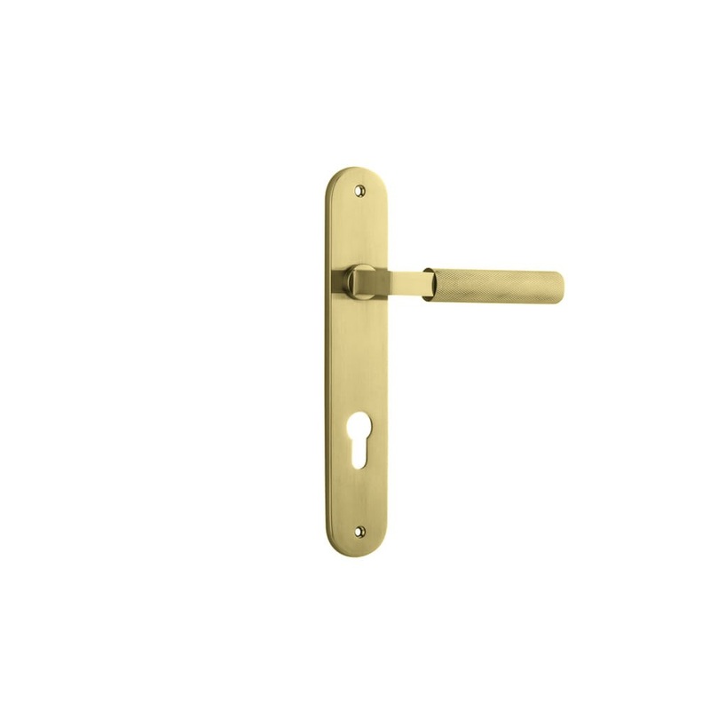 Door Lever Brunswick Oval Euro Brushed Gold PVD