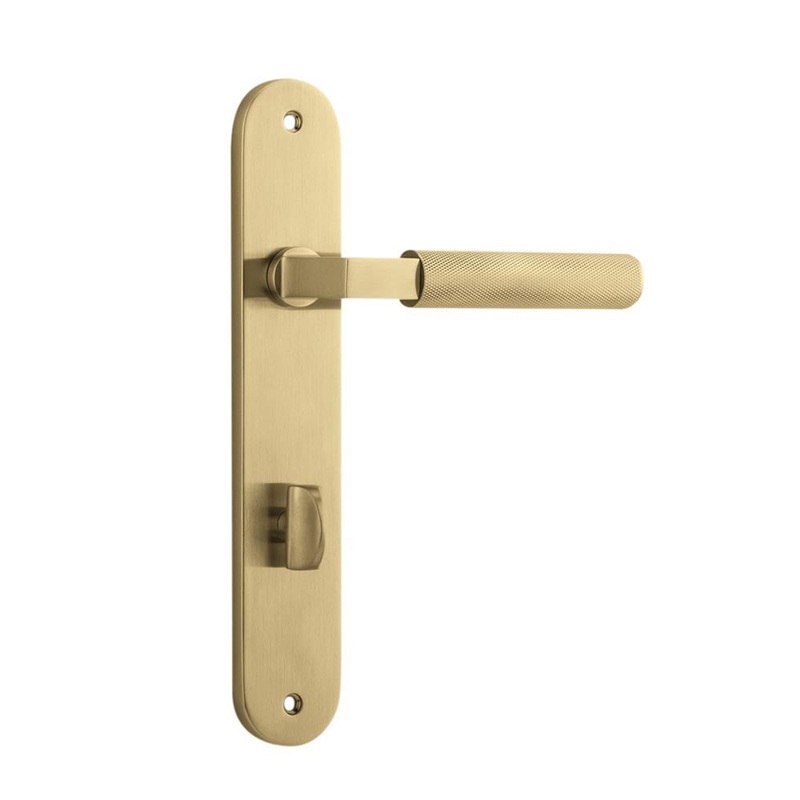 Door Lever Brunswick Oval Privacy Brushed Gold PVD