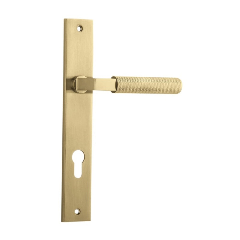 Door Lever Brunswick Rectangular Euro Brushed Gold PVD