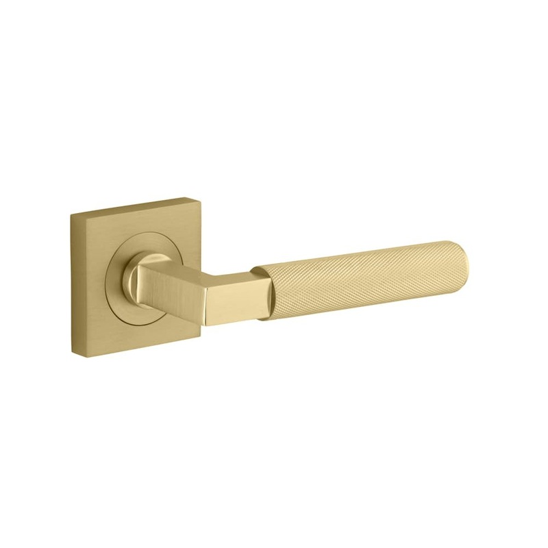 Door Lever Brunswick Square Rose Brushed Gold PVD