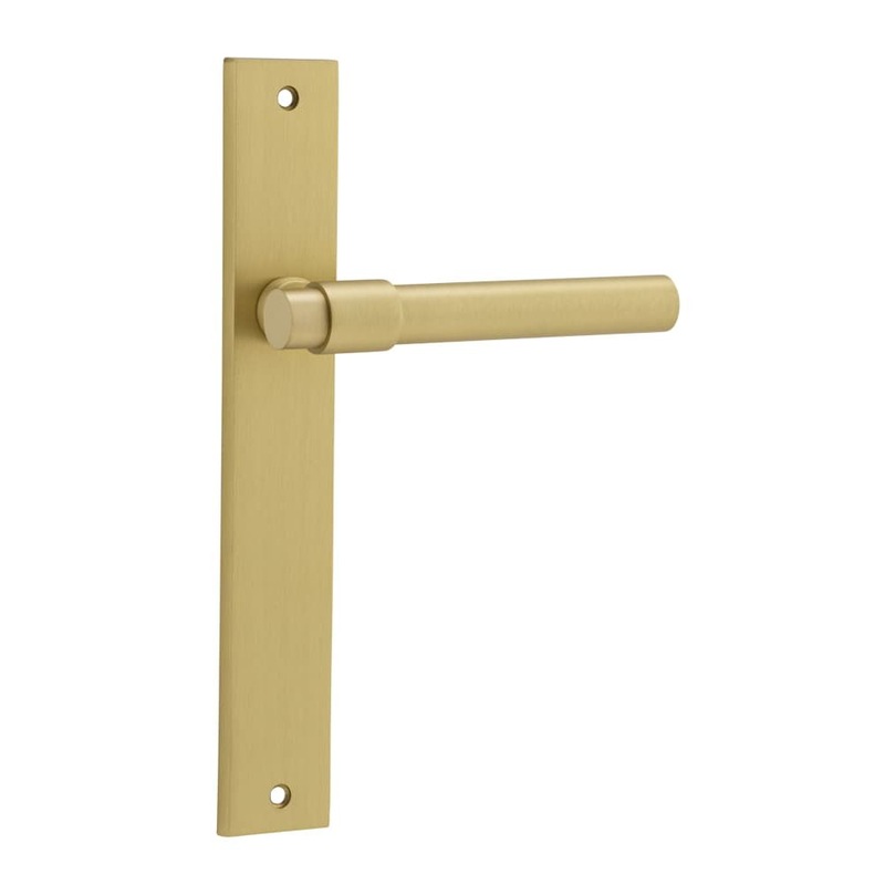 Door Lever Helsinki Rectangular Latch Pair Brushed Gold PVD