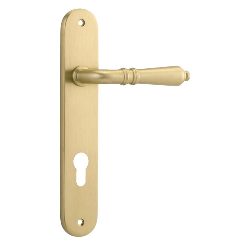 Door Lever Sarlat Oval Euro Brushed Gold PVD