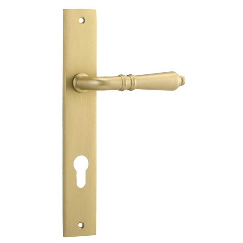 Door Lever Sarlat Rectangular Euro Brushed Gold PVD