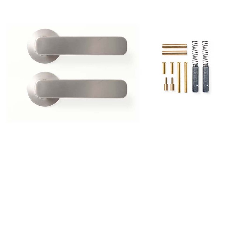 Momo Aspen Lever Handle Set Dull Brushed Nickel