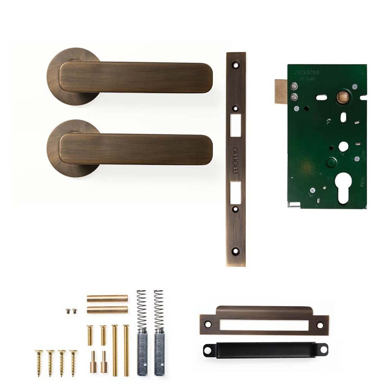 Momo Aspen Lever Mortice Passage Set – Bronze