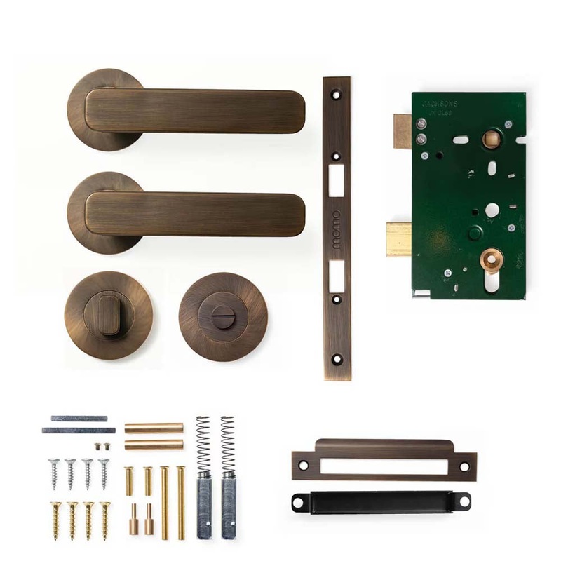Momo Aspen Lever Mortice Privacy Set – Bronze