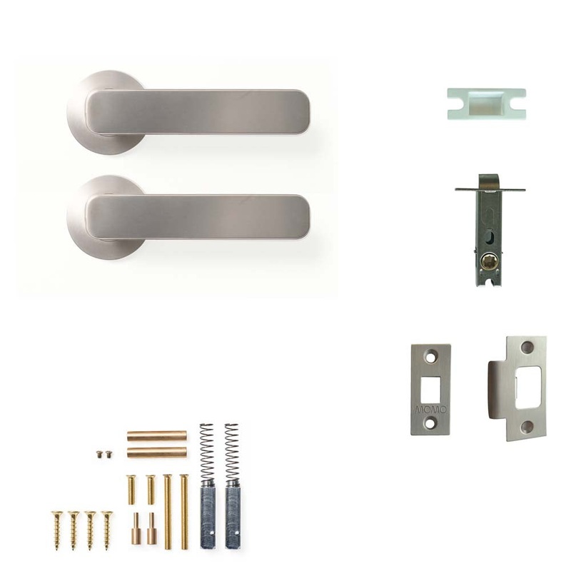 Momo Aspen Lever Passage Set – Dull Brushed Nickel