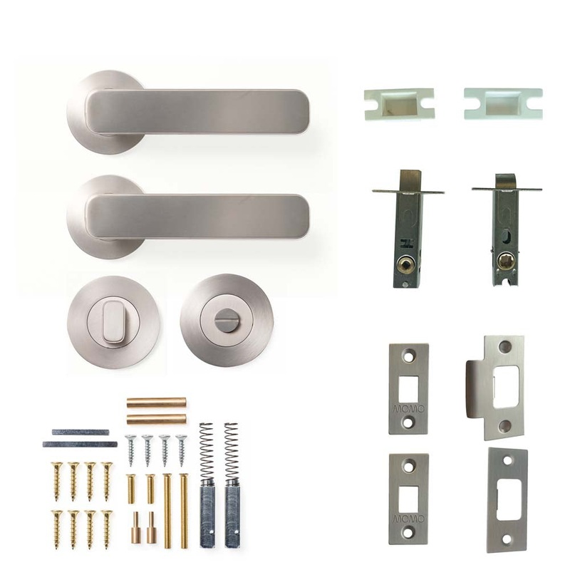 Momo Aspen Lever Privacy Set – Dull Brushed Nickel