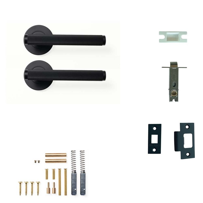 Momo Bellevue Lined Lever Passage Set – Matt Black