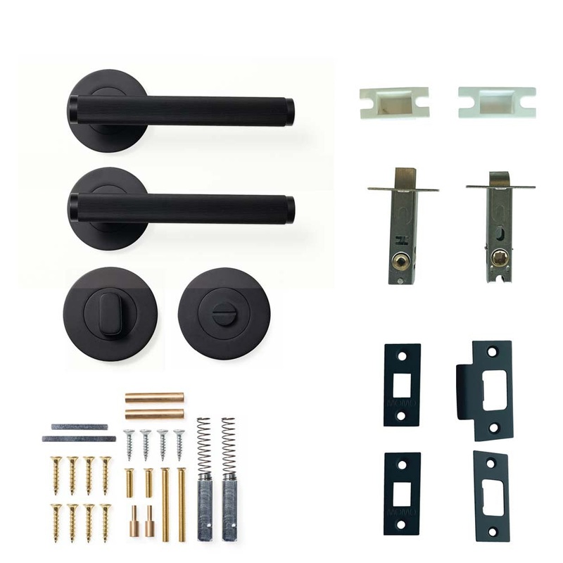 Momo Bellevue Lined Lever Privacy Set – Matt Black
