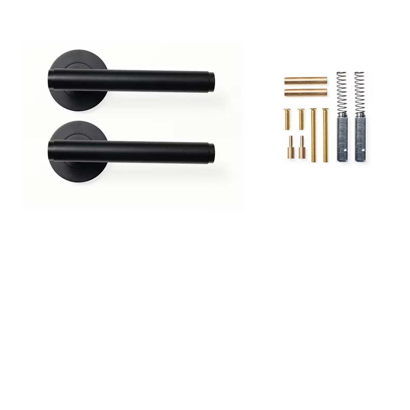 Momo Bellevue Plain Lever Handle Set Matt Black